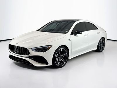 2025 Mercedes-Benz CLA AMG 35 in Polar White — front three-quarter view