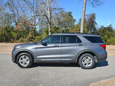 2022 Ford Explorer XLT in Gray — front three-quarter view