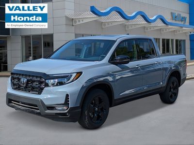 2026 Honda Ridgeline Black Edition in Sonic Gray Pearl — front three-quarter view