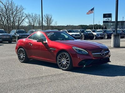 2017 Mercedes-Benz SLC 43 AMG in Red — front three-quarter view