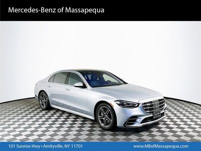 2021 Mercedes-Benz S-Class S 580 in Gray — front three-quarter view