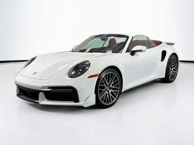 2023 Porsche 911 Turbo S in Carrara White Metallic — front three-quarter view