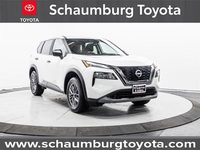 2023 Nissan Rogue S in White — front three-quarter view