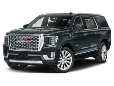 2021 GMC Yukon XL Denali in Gray — front three-quarter view