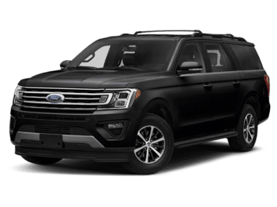 2020 Ford Expedition Max XLT in Black — front three-quarter view