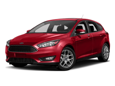 2017 Ford Focus SEL in Red — front three-quarter view
