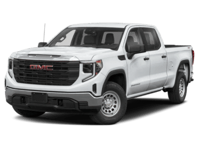 2023 GMC Sierra 1500 SLT in White — front three-quarter view