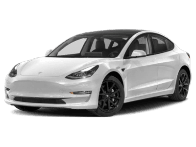 2022 Tesla Model 3 Long Range in White — front three-quarter view