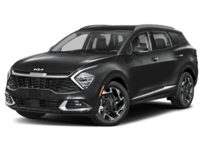 2023 Kia Sportage SX-Prestige in Black — front three-quarter view