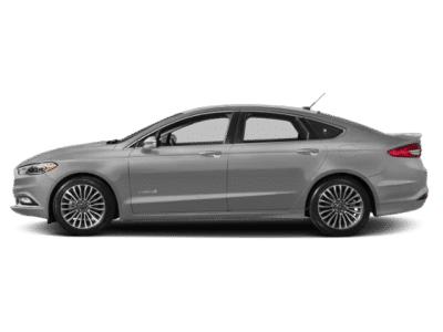 2018 Ford Fusion Hybrid — rear three-quarter view