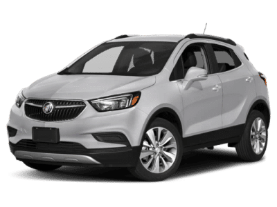 2019 Buick Encore Preferred in Silver — front three-quarter view