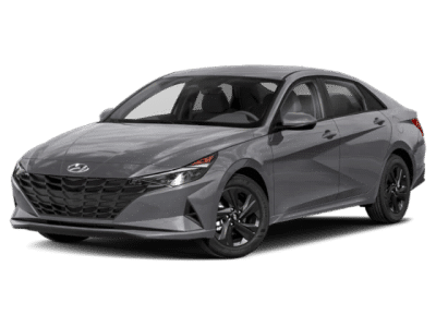 2023 Hyundai Elantra SEL in Gray — front three-quarter view