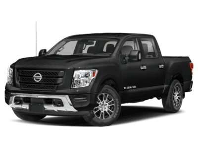 2021 Nissan Titan SV in Black — front three-quarter view