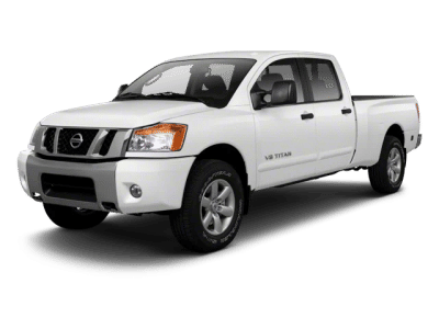 2010 Nissan Titan SE in White — front three-quarter view