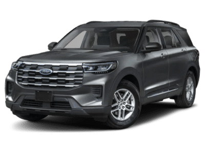2026 Ford Explorer Active in Gray — front three-quarter view