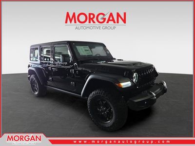 2026 Jeep Wrangler Willys in Black Clearcoat — front three-quarter view