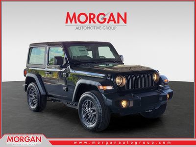 2026 Jeep Wrangler Sport in Black Clearcoat — front three-quarter view