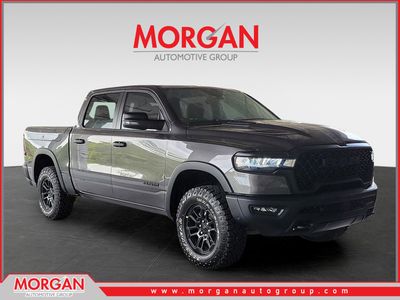2026 Ram 1500 Rebel in Granite Crystal Metallic Clearcoat — front three-quarter view