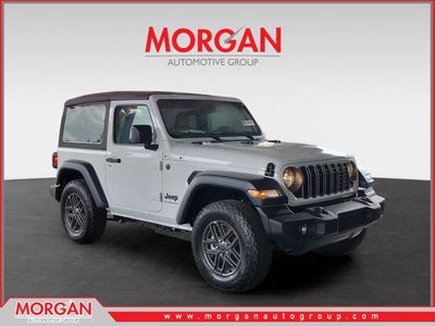 2026 Jeep Wrangler Sport S in Bright White Clearcoat — front three-quarter view