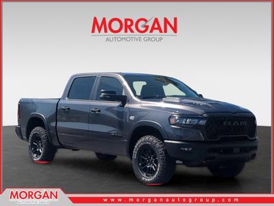 2026 Ram 1500 Rebel in Gray — front three-quarter view