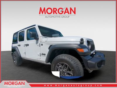 2026 Jeep Wrangler Sport S in White — front three-quarter view