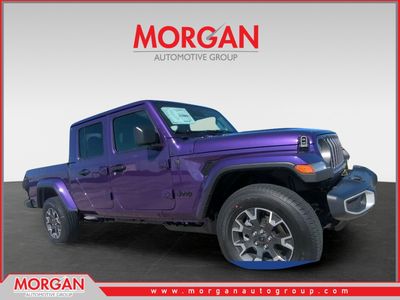 2026 Jeep Gladiator Sahara in Purple — front three-quarter view