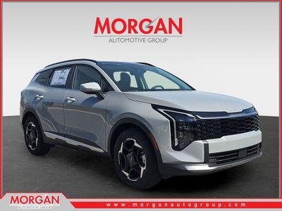 2026 Kia Sportage EX in Wolf Gray — front three-quarter view