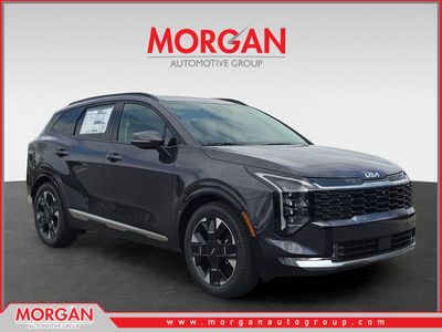 2026 Kia Sportage SX-Prestige in Panthera Metal Gray — front three-quarter view
