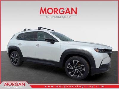 2026 Mazda CX-50 Hybrid Premium Plus in Wind Chill Pearl — front three-quarter view