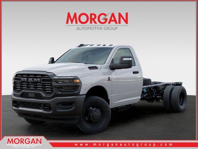 2026 Ram 3500 Tradesman in White — front three-quarter view