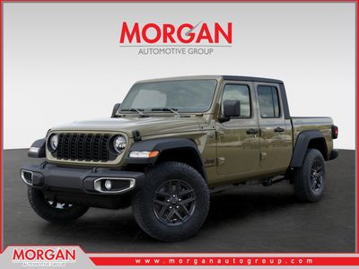 2026 Jeep Gladiator Sport S in Green — front three-quarter view
