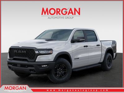 2026 Ram 1500 Rebel in White — front three-quarter view