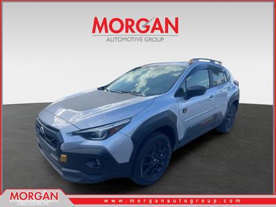2026 Subaru Crosstrek Wilderness in Ice Silver Metallic — front three-quarter view