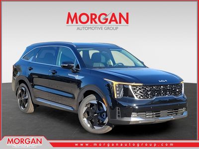 2026 Kia Sorento Hybrid EX in Black — front three-quarter view