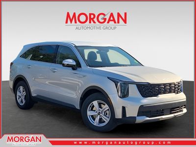 2026 Kia Sorento LX in White — front three-quarter view