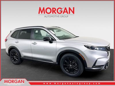 2026 Honda CR-V Hybrid Sport-L in Silver — front three-quarter view