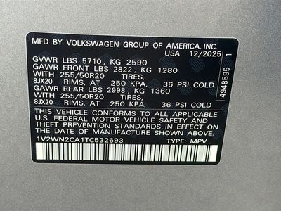 2026 Volkswagen Atlas — photo 43 view