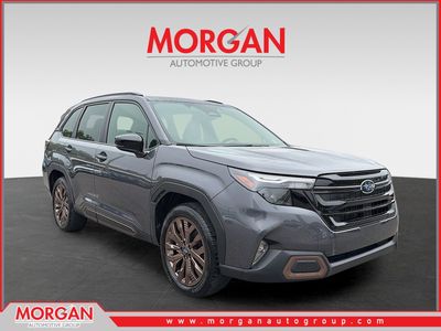 2026 Subaru Forester Sport in Magnetite Gray Metallic — front three-quarter view