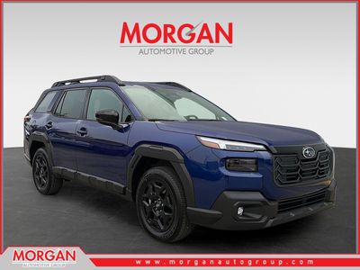 2026 Subaru Outback Limited in Sapphire Blue Pearl — front three-quarter view