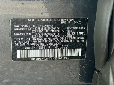 2026 Subaru Outback — photo 42 view