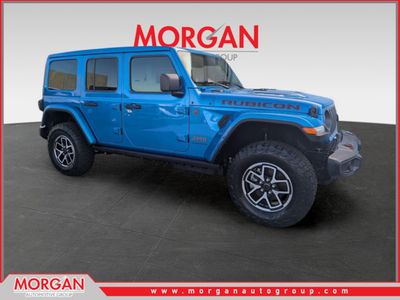 2026 Jeep Wrangler Rubicon in Blue — front three-quarter view