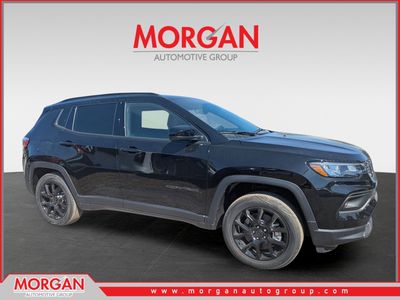 2026 Jeep Compass Latitude in Black — front three-quarter view