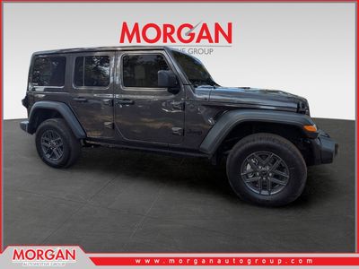 2026 Jeep Wrangler Sport S in Beige — front three-quarter view
