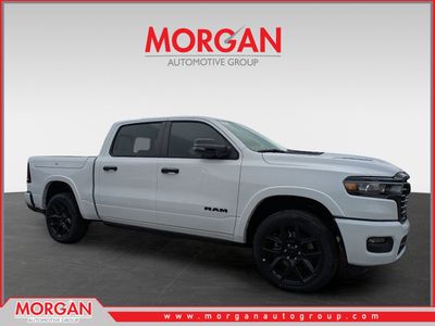 2026 Ram 1500 Laramie in White — front three-quarter view