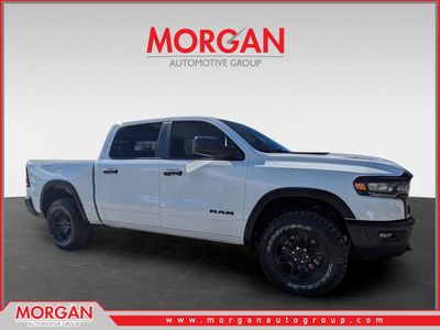2026 Ram 1500 Rebel in White — front three-quarter view