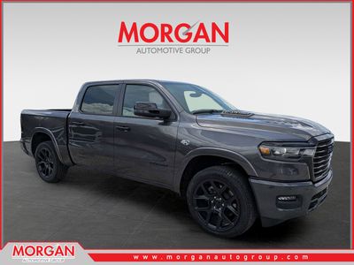 2026 Ram 1500 Laramie in Gray — front three-quarter view