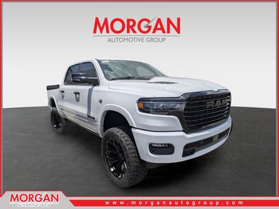 2026 Ram 1500 Laramie in White — front three-quarter view