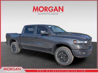2026 Ram 1500 Rebel in Gray — front three-quarter view