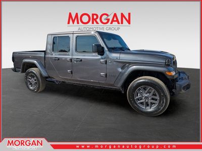 2026 Jeep Gladiator Sport S in Gray — front three-quarter view