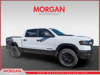 2026 Ram 1500 Rebel in White — front three-quarter view